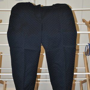 Slim Cropped Navy Blue Pants